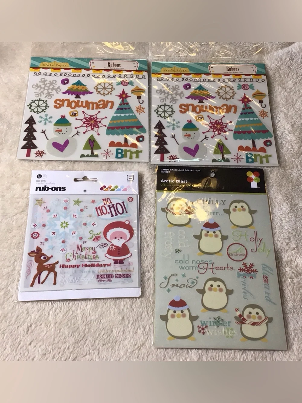 Christmas rub-ons